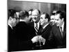 Pres Richard Nixon and Henry Kissinger Clink Champagne Glasses to Toast-null-Mounted Photo