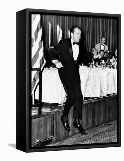 Pres Richard Nixon at Memorial Dinner in Honor of Late Pres Dwight D Eisenhower, Oct 14, 1969-null-Framed Stretched Canvas
