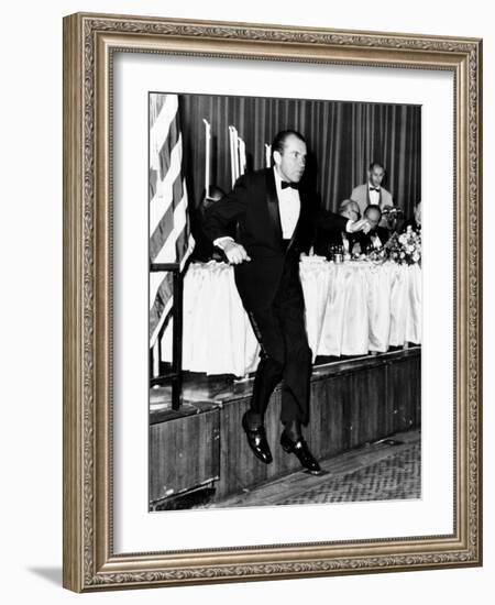 Pres Richard Nixon at Memorial Dinner in Honor of Late Pres Dwight D Eisenhower, Oct 14, 1969-null-Framed Photo