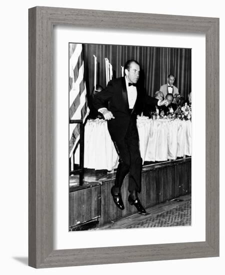 Pres Richard Nixon at Memorial Dinner in Honor of Late Pres Dwight D Eisenhower, Oct 14, 1969-null-Framed Photo