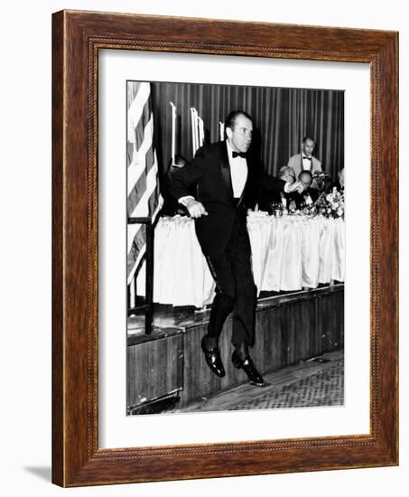 Pres Richard Nixon at Memorial Dinner in Honor of Late Pres Dwight D Eisenhower, Oct 14, 1969-null-Framed Photo