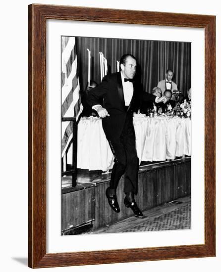 Pres Richard Nixon at Memorial Dinner in Honor of Late Pres Dwight D Eisenhower, Oct 14, 1969-null-Framed Photo