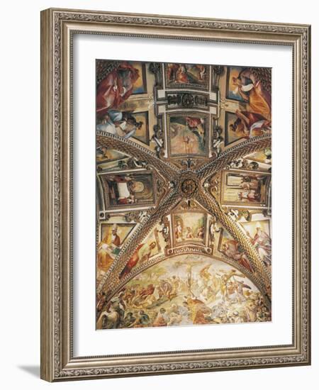 Presbytery Vault Detail Depicting Crucifixion-Giovanni Lanfranco-Framed Giclee Print