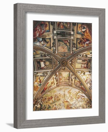 Presbytery Vault Detail Depicting Crucifixion-Giovanni Lanfranco-Framed Giclee Print