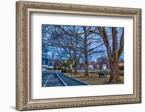 Prescott Park and Mechanic Street in Portsmouth, New Hampshire-Jerry & Marcy Monkman-Framed Photographic Print