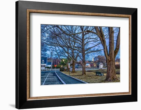 Prescott Park and Mechanic Street in Portsmouth, New Hampshire-Jerry & Marcy Monkman-Framed Photographic Print