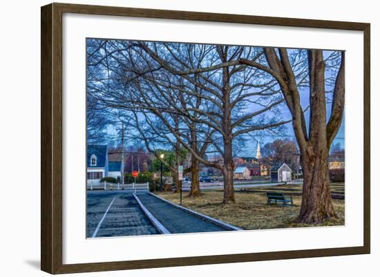 Prescott Park and Mechanic Street in Portsmouth, New Hampshire-Jerry & Marcy Monkman-Framed Photographic Print