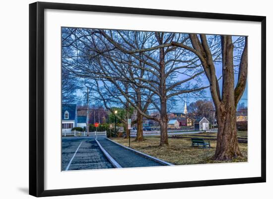 Prescott Park and Mechanic Street in Portsmouth, New Hampshire-Jerry & Marcy Monkman-Framed Photographic Print