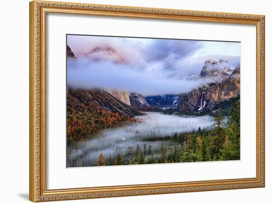 Presence, Clearing Storm and Fog at Tunnel View, Yosemite National Park-Vincent James-Framed Photographic Print