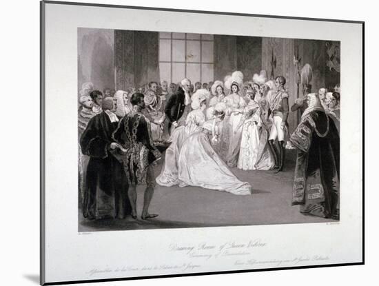 Presentation Ceremony in St James's Palace, Westmister, London, C1840-Harden Sidney Melville-Mounted Giclee Print