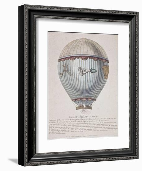 Présentation de la "Montgolfière" de Pilâtre du Rosier lachée à Versailles, le 23 juin 1784 en-null-Framed Giclee Print