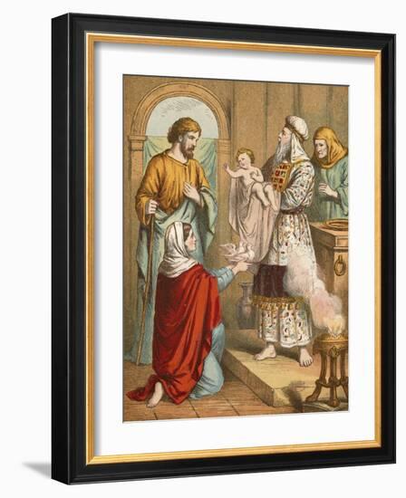 Presentation in the Temple-English School-Framed Giclee Print