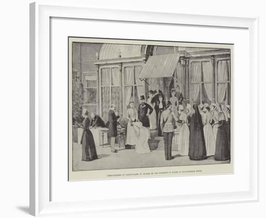 Presentation of Certificates to Nurses by the Princess of Wales at Marlborough House-Amedee Forestier-Framed Giclee Print