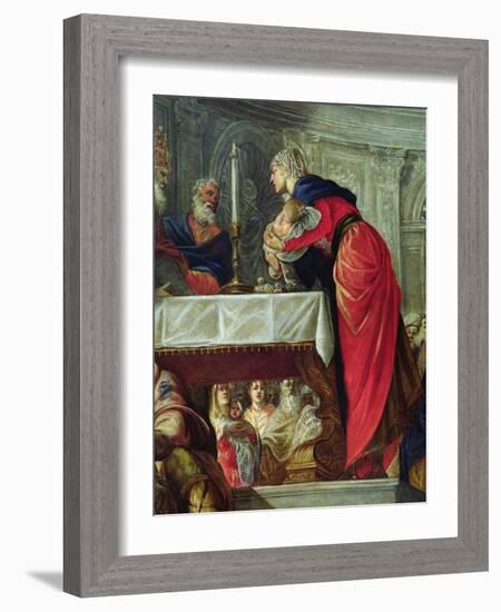 Presentation of Christ at the Temple (Detail)-Jacopo Robusti Tintoretto-Framed Giclee Print