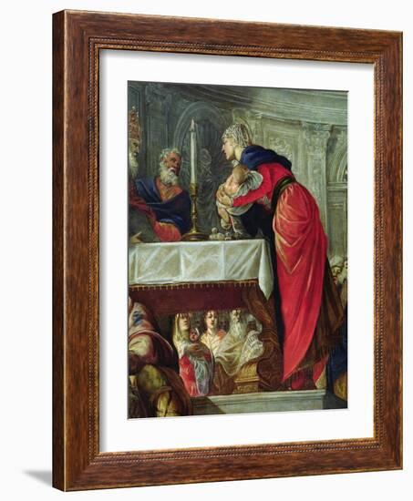 Presentation of Christ at the Temple (Detail)-Jacopo Robusti Tintoretto-Framed Giclee Print