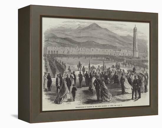 Presentation of Colours to the 109th Regiment at Aden-null-Framed Premier Image Canvas