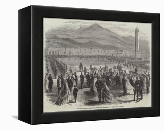 Presentation of Colours to the 109th Regiment at Aden-null-Framed Premier Image Canvas