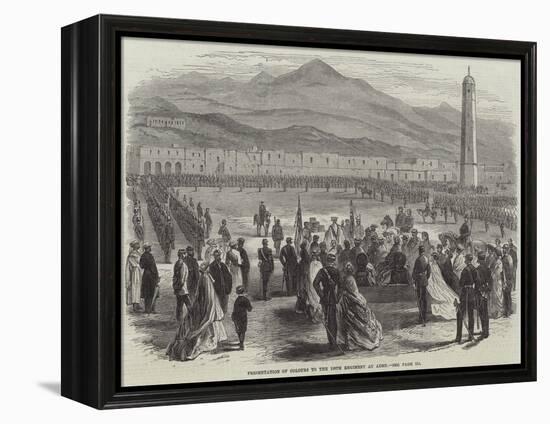 Presentation of Colours to the 109th Regiment at Aden-null-Framed Premier Image Canvas