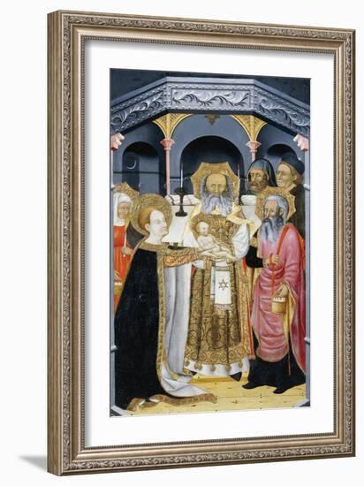 Presentation of Jesus at the Temple, Altarpiece from Verdu, 1432-34-Jaume Ferrer II-Framed Giclee Print