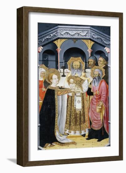 Presentation of Jesus at the Temple, Altarpiece from Verdu, 1432-34-Jaume Ferrer II-Framed Giclee Print