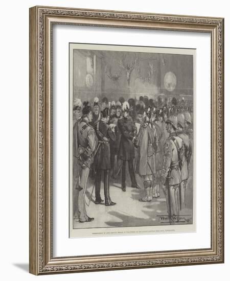 Presentation of Long Service Medals to Volunteers at the London Scottish Drill Hall, Westminster-Thomas Walter Wilson-Framed Giclee Print