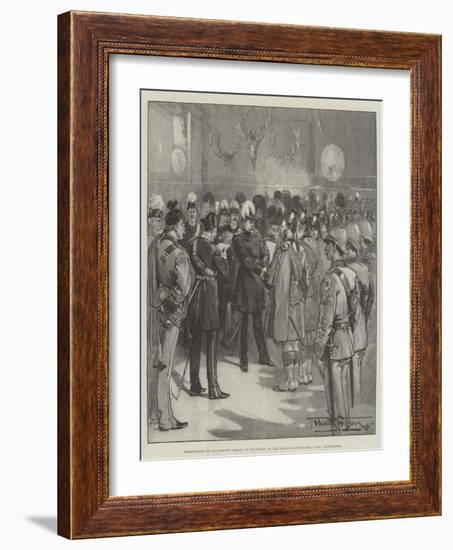 Presentation of Long Service Medals to Volunteers at the London Scottish Drill Hall, Westminster-Thomas Walter Wilson-Framed Giclee Print