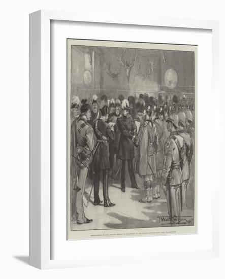 Presentation of Long Service Medals to Volunteers at the London Scottish Drill Hall, Westminster-Thomas Walter Wilson-Framed Giclee Print