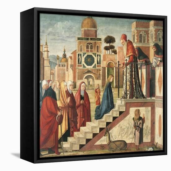 Presentation of Mary in the Temple-Vittore Carpaccio-Framed Premier Image Canvas