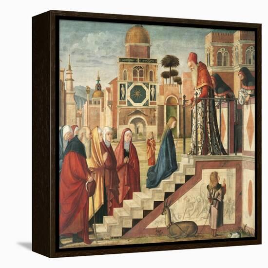 Presentation of Mary in the Temple-Vittore Carpaccio-Framed Premier Image Canvas