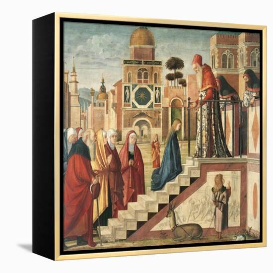 Presentation of Mary in the Temple-Vittore Carpaccio-Framed Premier Image Canvas