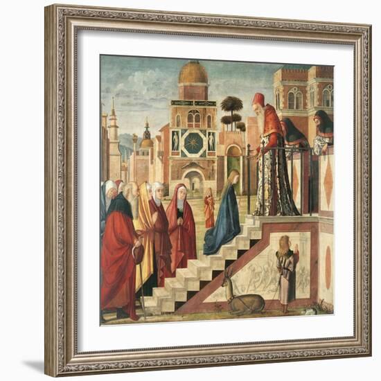 Presentation of Mary in the Temple-Vittore Carpaccio-Framed Giclee Print