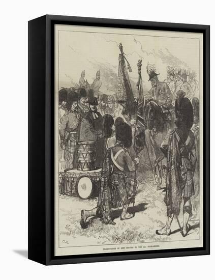 Presentation of New Colours to the 42nd Highlanders-Charles Robinson-Framed Premier Image Canvas