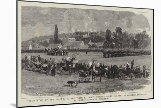 Presentation of New Colours to the Third Battalion Worcestershire Regiment by Countess Beauchamp-null-Mounted Giclee Print
