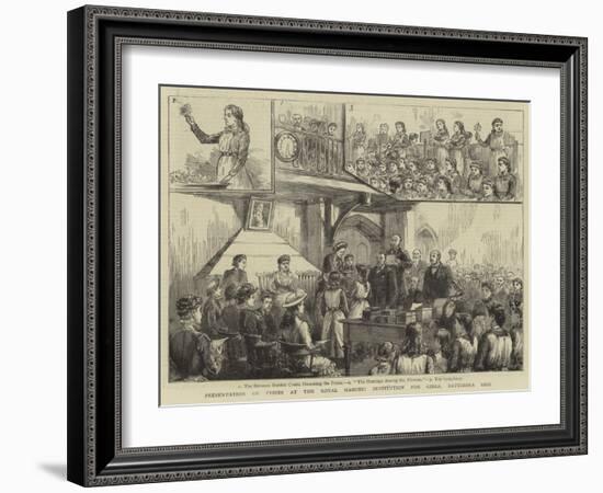 Presentation of Prizes at the Royal Masonic Institution for Girls, Battersea Rise-null-Framed Giclee Print