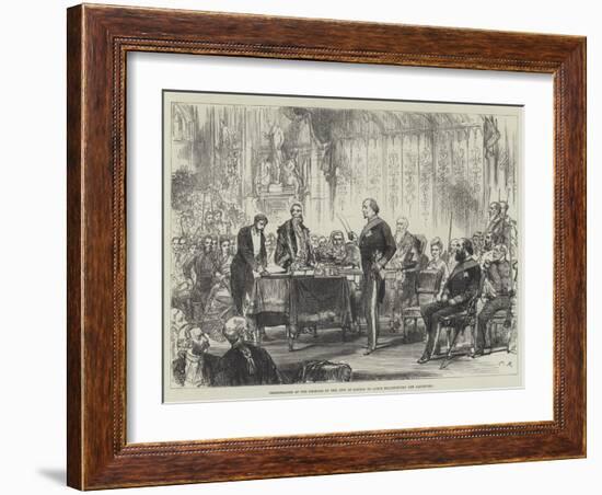Presentation of the Freedom of the City of London to Lords Beaconsfield and Salisbury-Charles Robinson-Framed Giclee Print