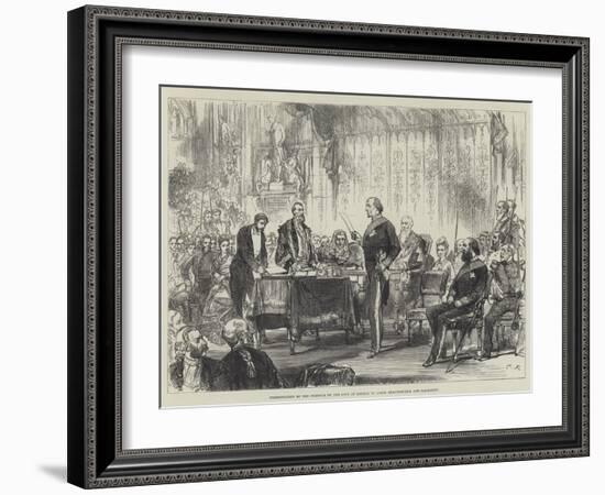 Presentation of the Freedom of the City of London to Lords Beaconsfield and Salisbury-Charles Robinson-Framed Giclee Print