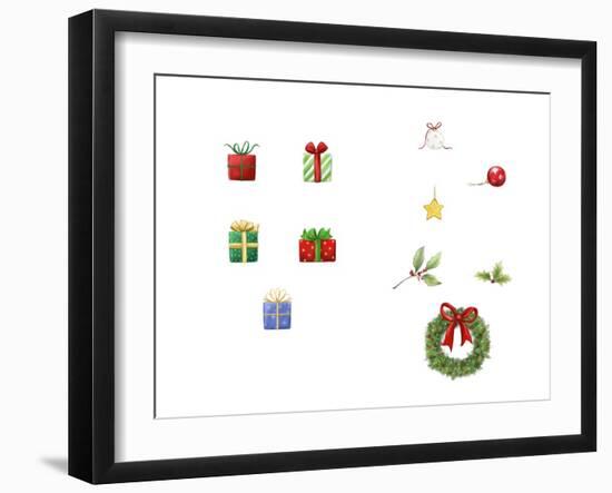 Presents and Ornaments-MAKIKO-Framed Giclee Print