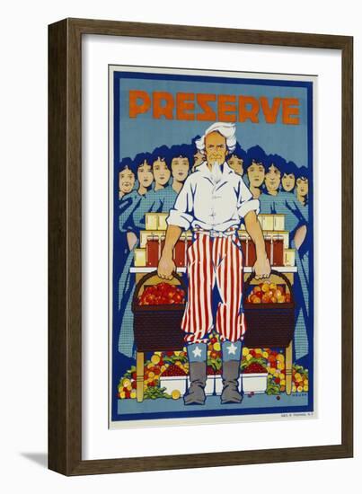 Preserve War Effort Poster-null-Framed Premium Giclee Print