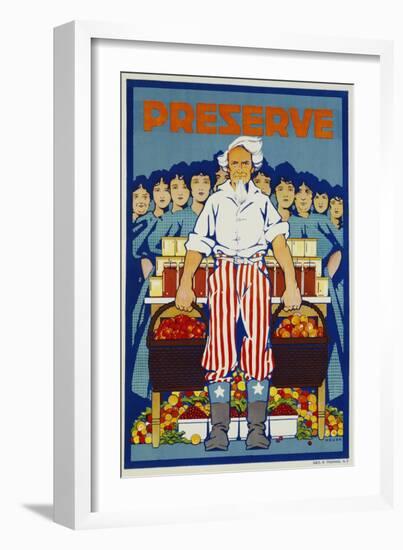 Preserve War Effort Poster-null-Framed Premium Giclee Print