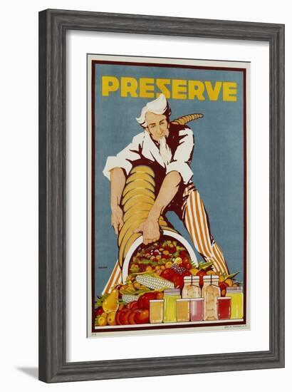 Preserve War Effort Poster--Framed Giclee Print