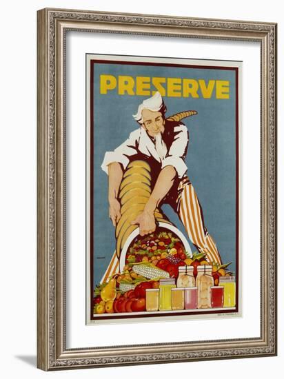 Preserve War Effort Poster-null-Framed Premium Giclee Print