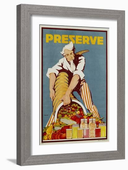 Preserve War Effort Poster-null-Framed Premium Giclee Print