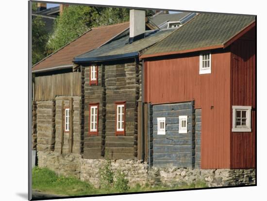 Preserved Miners' Houses, World Heritage Site of Roros, Trondelag, Norway, Scandinavia, Europe-Anthony Waltham-Mounted Photographic Print