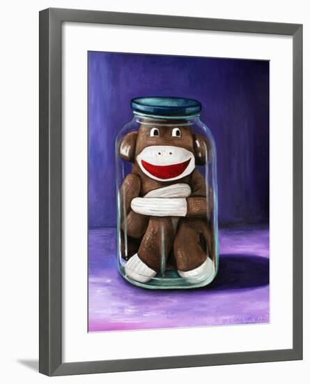 Preserving Childhood Sock Monkey-Leah Saulnier-Framed Giclee Print