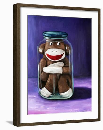 Preserving Childhood Sock Monkey-Leah Saulnier-Framed Giclee Print