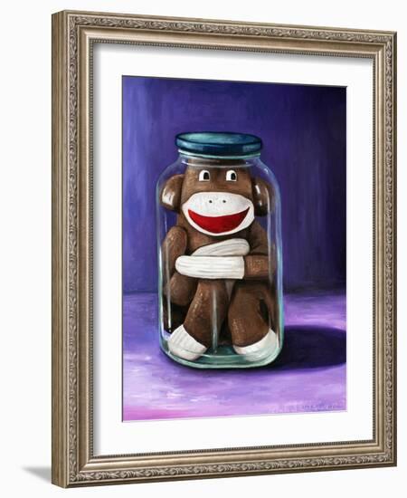 Preserving Childhood Sock Monkey-Leah Saulnier-Framed Giclee Print