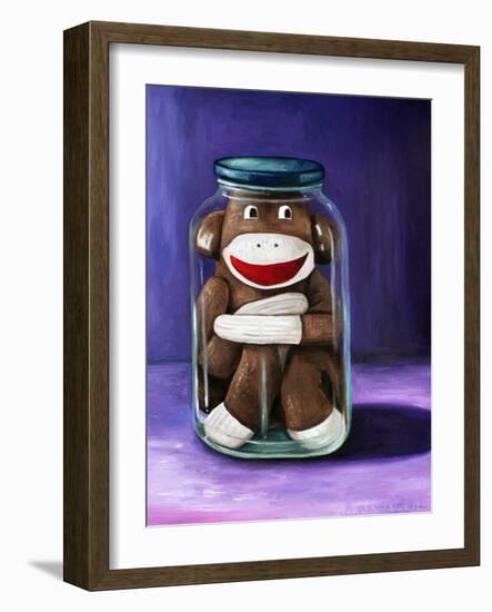 Preserving Childhood Sock Monkey-Leah Saulnier-Framed Giclee Print