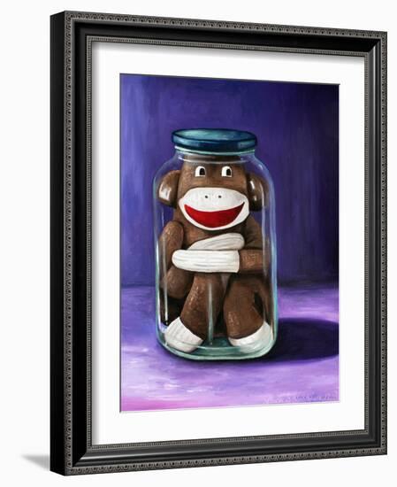 Preserving Childhood Sock Monkey-Leah Saulnier-Framed Giclee Print