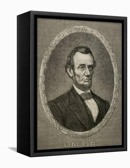 President Abraham Lincoln (1809-1865)-null-Framed Premier Image Canvas