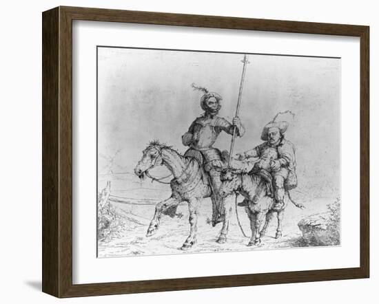 President Abraham Lincoln and General Benjamin F. Butler as Don Quiote and Pancho-Adalbert John Volck-Framed Giclee Print